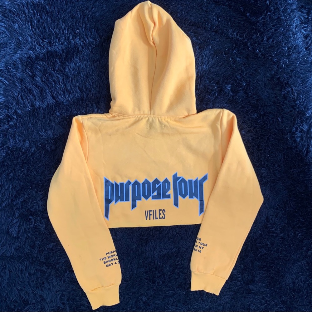 Justin Bieber Purpose Tour Cropped Sweatshirt